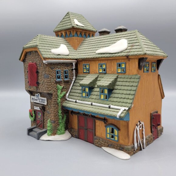 Vtg Dept 56 Heritage Village "McGrebe Cutters & Sleighs" Lighted House Porcelain - Picture 12 of 15